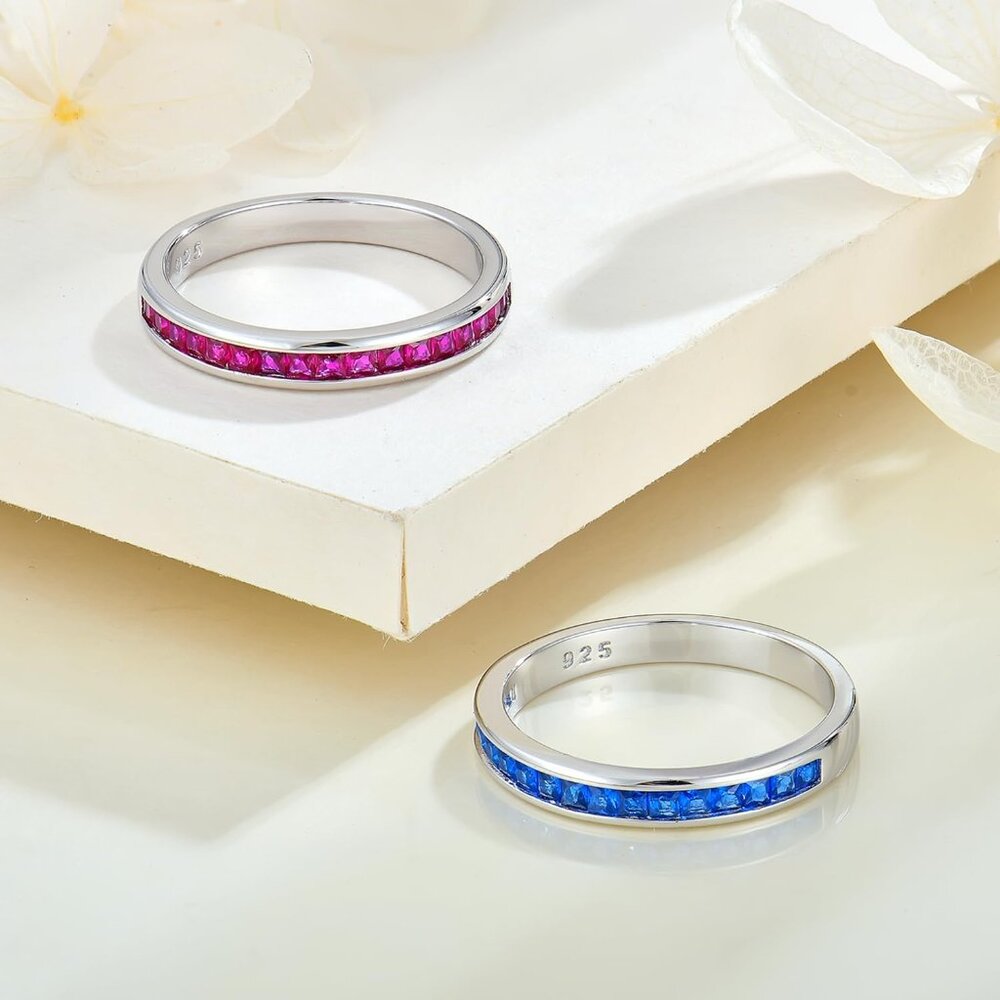 Hypoallergenic Stackable Women's Ring Set | 925 S… - image 4